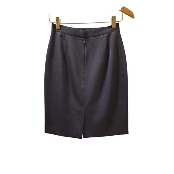 Vintage 100 % wool skirt Navy blue Women's‎ size 6 - Picture 3 of 4
